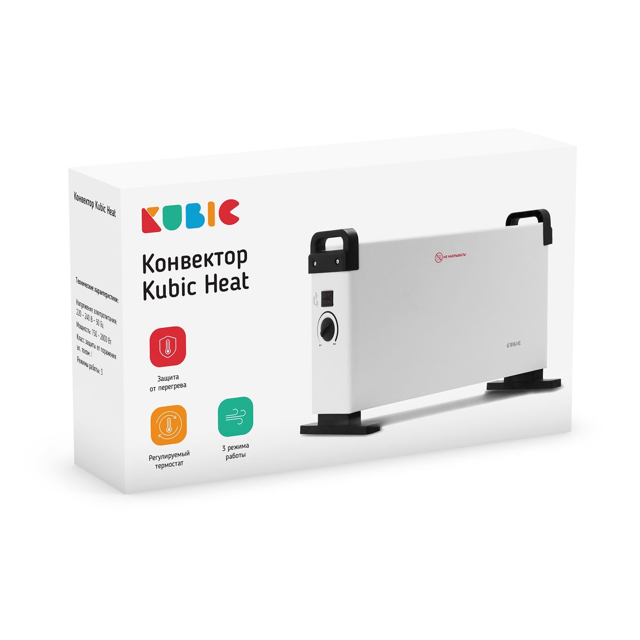 Купить Конвектор Kubic Heat CHT-001 в каталоге интернет магазина М.Видео по  выгодной цене с доставкой, отзывы, фотографии - Москва