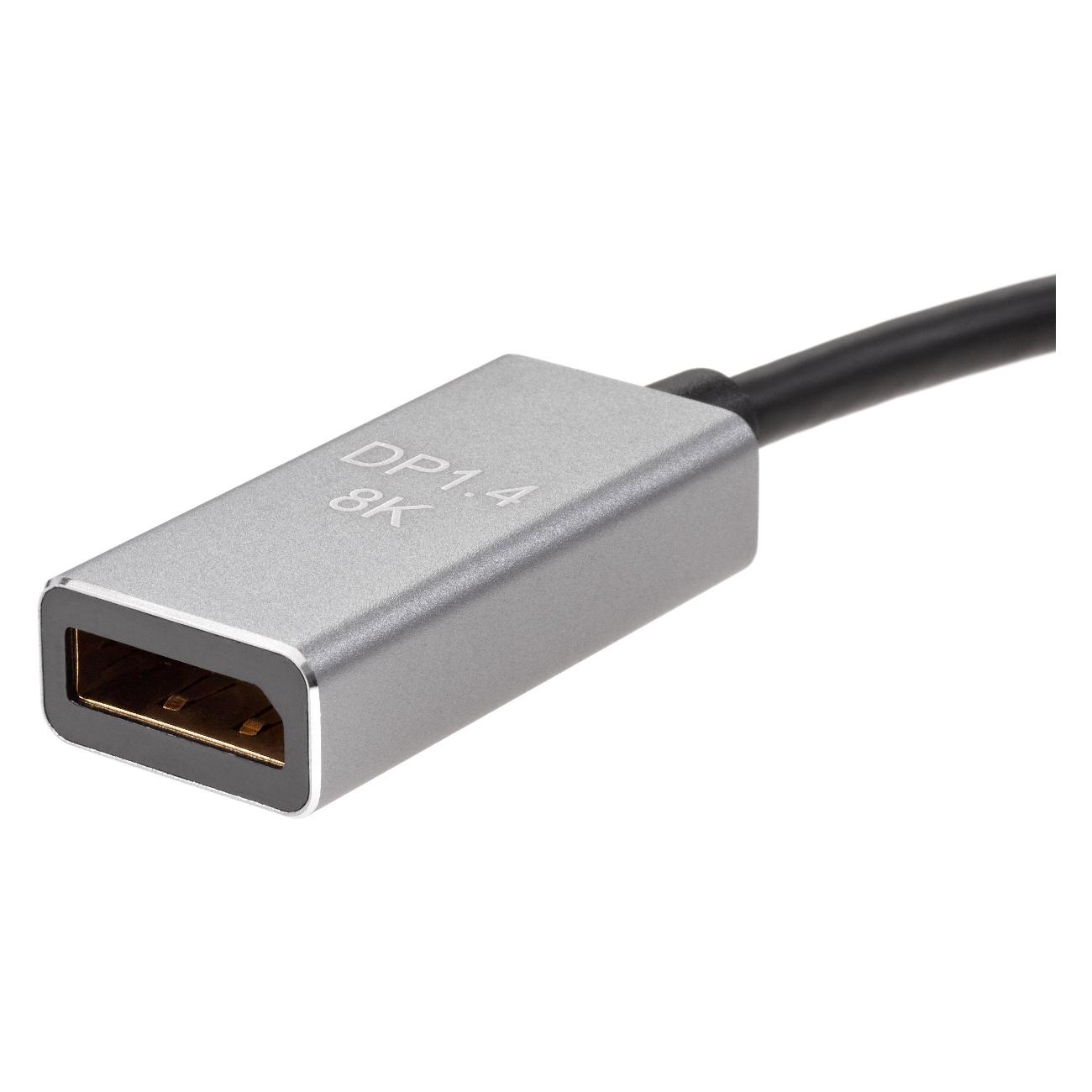 Кабель-адаптер VCOM cu480mc-1.8m USB Type-c (m)-dp 1.4v (m) 8k/60hz, 1.8м.