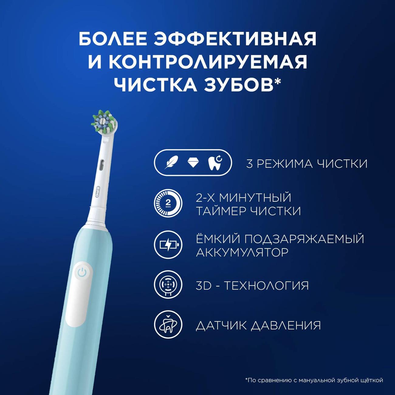 Купить Электрическая зубная щетка Oral-B Pro 1 (500)/D305.513.3 в каталоге  интернет магазина М.Видео по выгодной цене с доставкой, отзывы, фотографии  - Москва