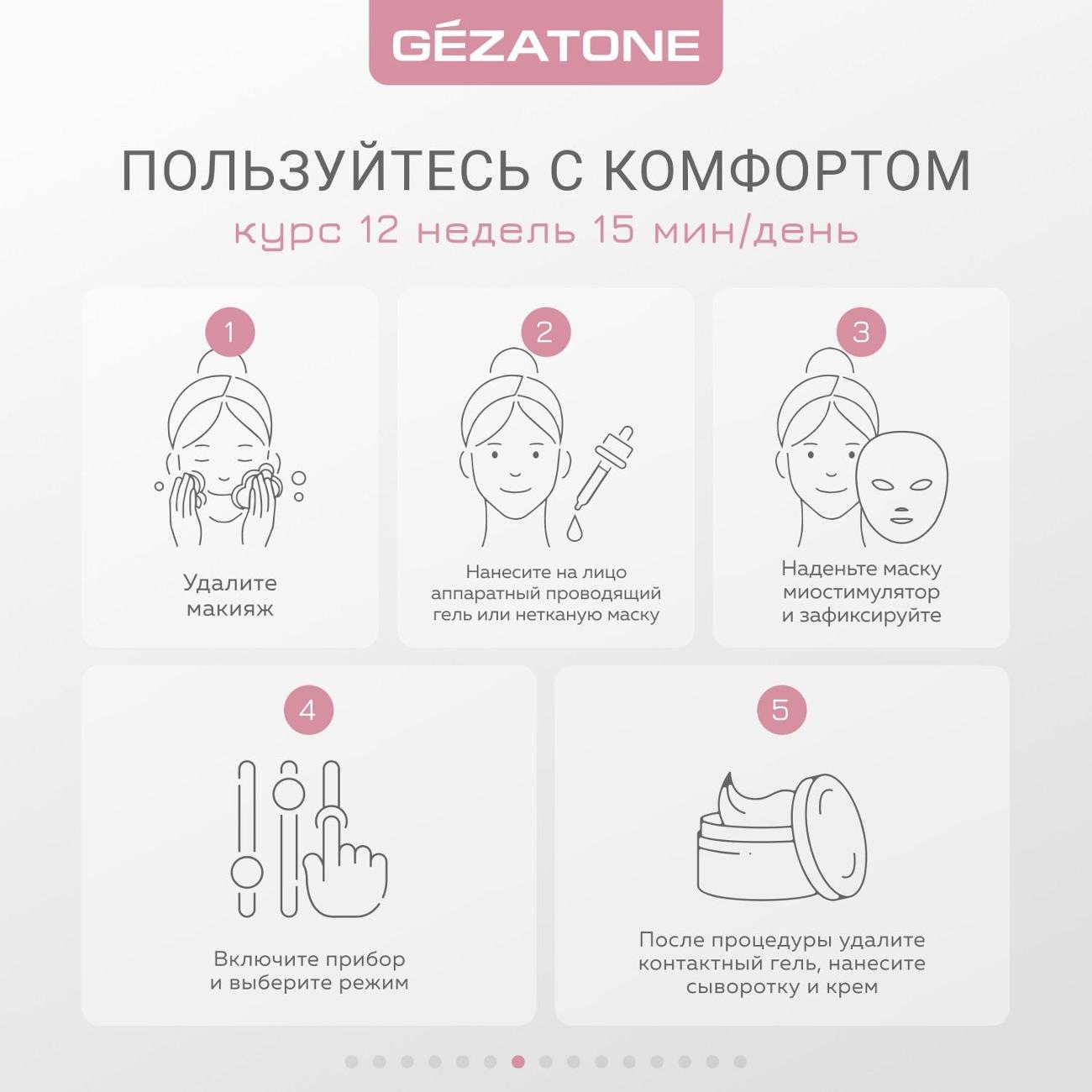 Маска-миостимулятор для лица Gezatone Biolift iFace