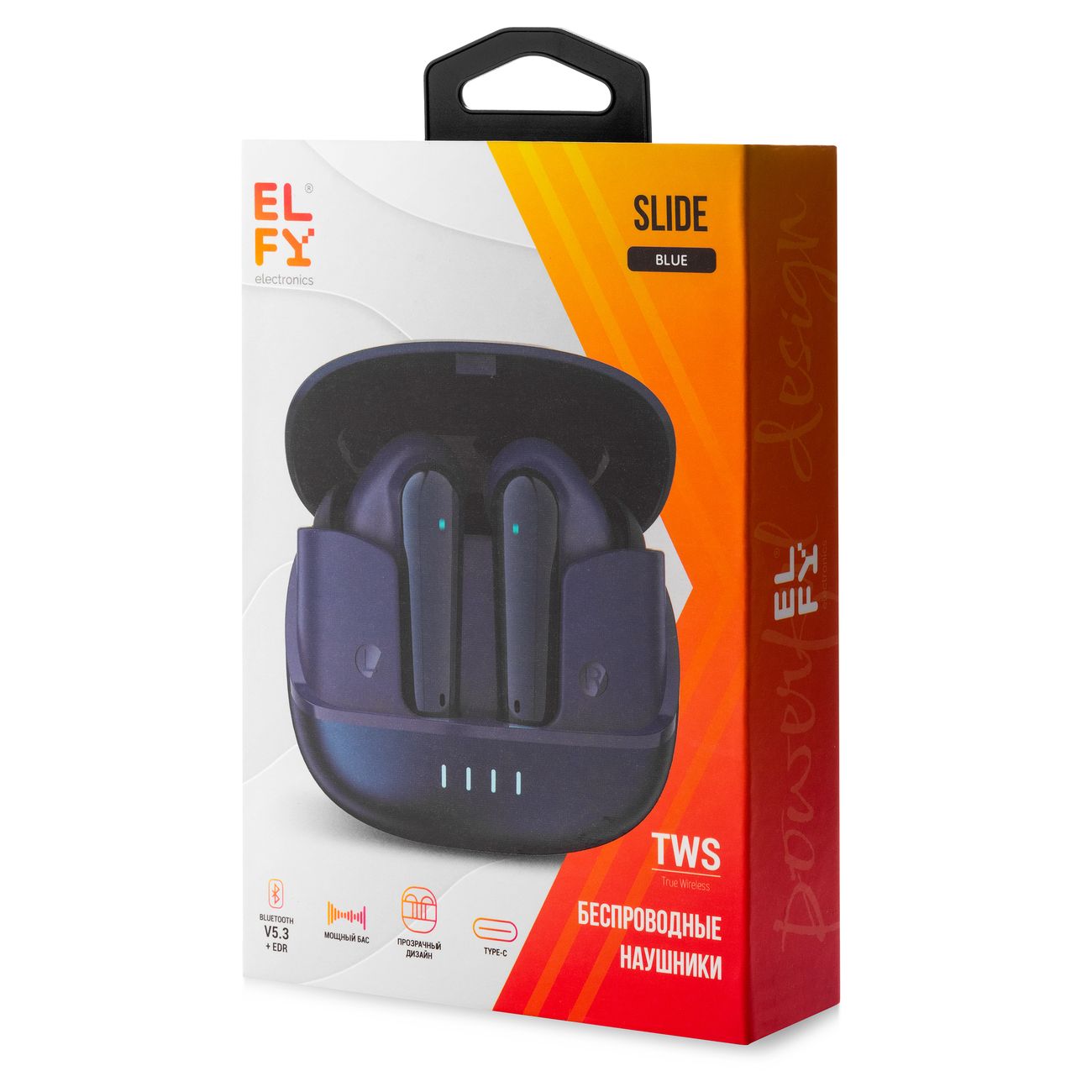 Наушники True Wireless ELFY EPA-SLIDE-BU-M