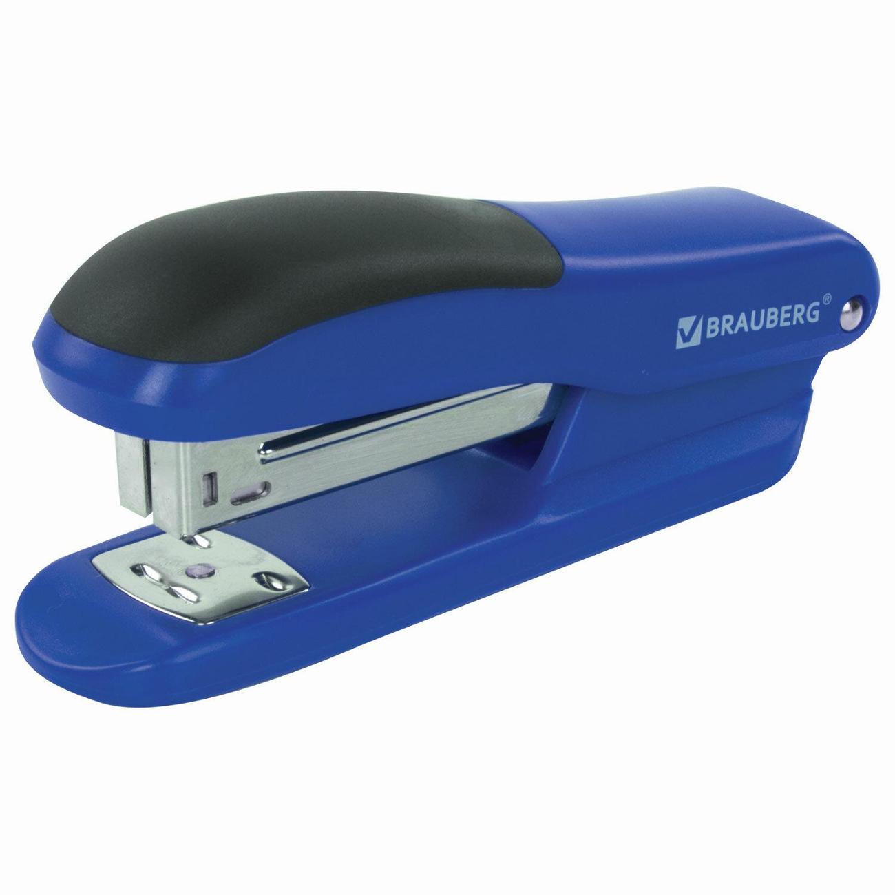 Изображение товара Степлер канцелярский Brauberg 228591 черный синий