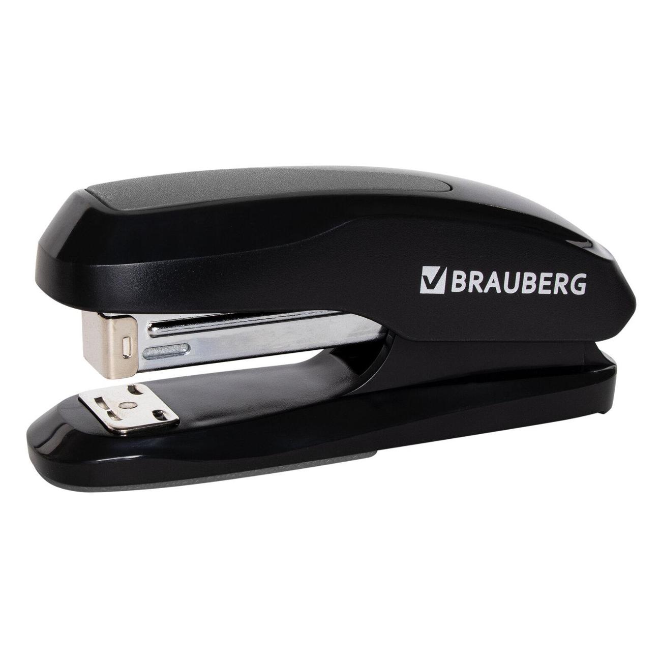Изображение товара Степлер канцелярский Brauberg 229086 черный серый