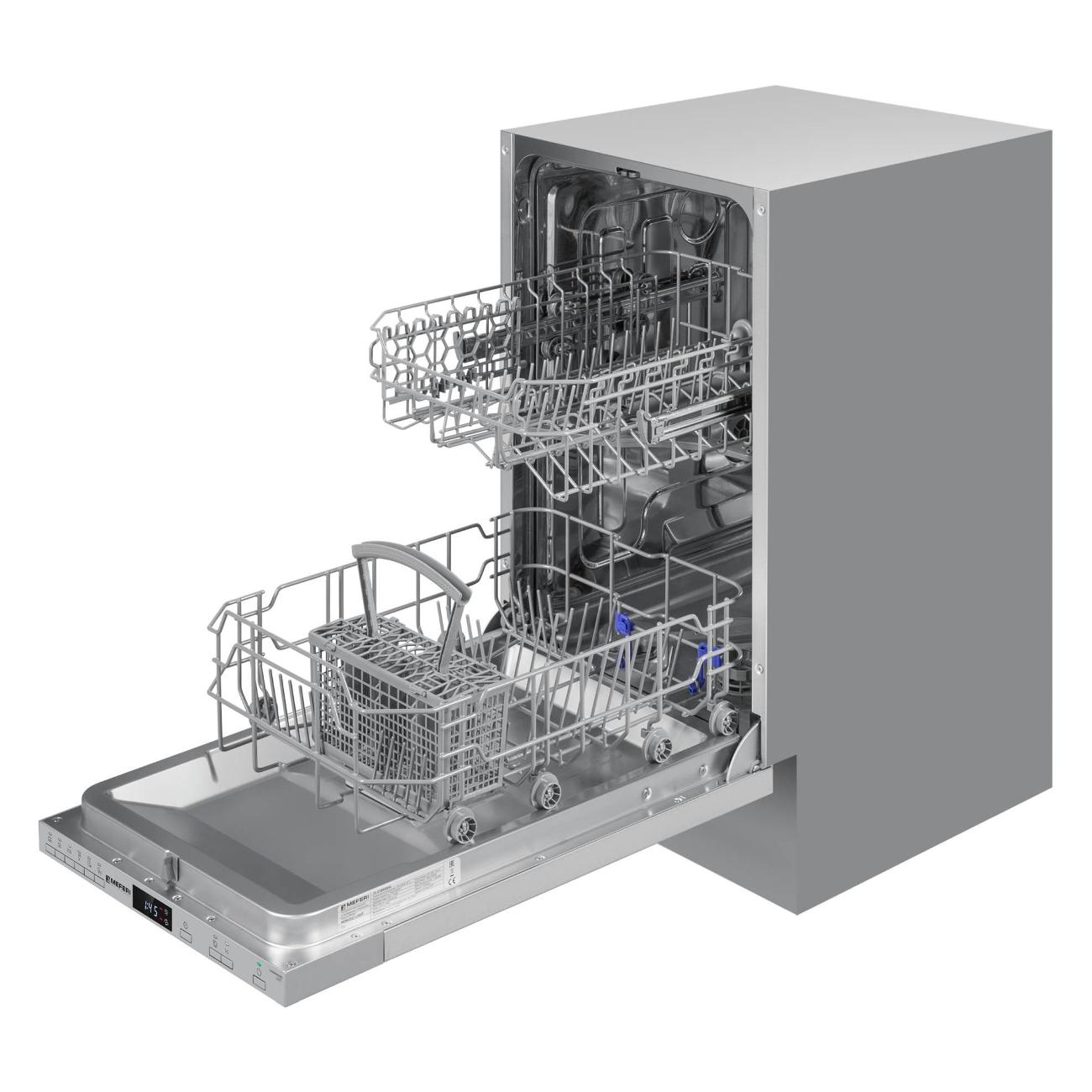 Купить Встраиваемая посудомоечная машина 45 см MEFERI MDW4562 LIGHT в  каталоге интернет магазина М.Видео по выгодной цене с доставкой, отзывы,  фотографии - Москва