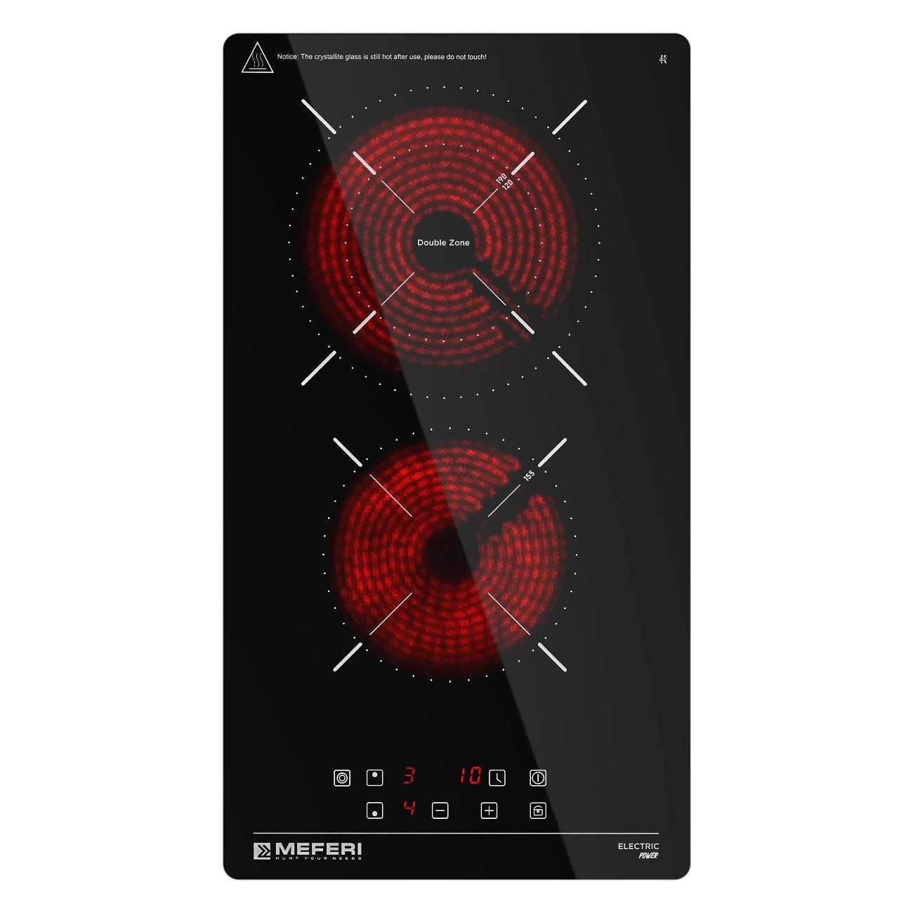 Изображение товара Встраиваемая электрическая панель MEFERI MEH302BK POWER черная