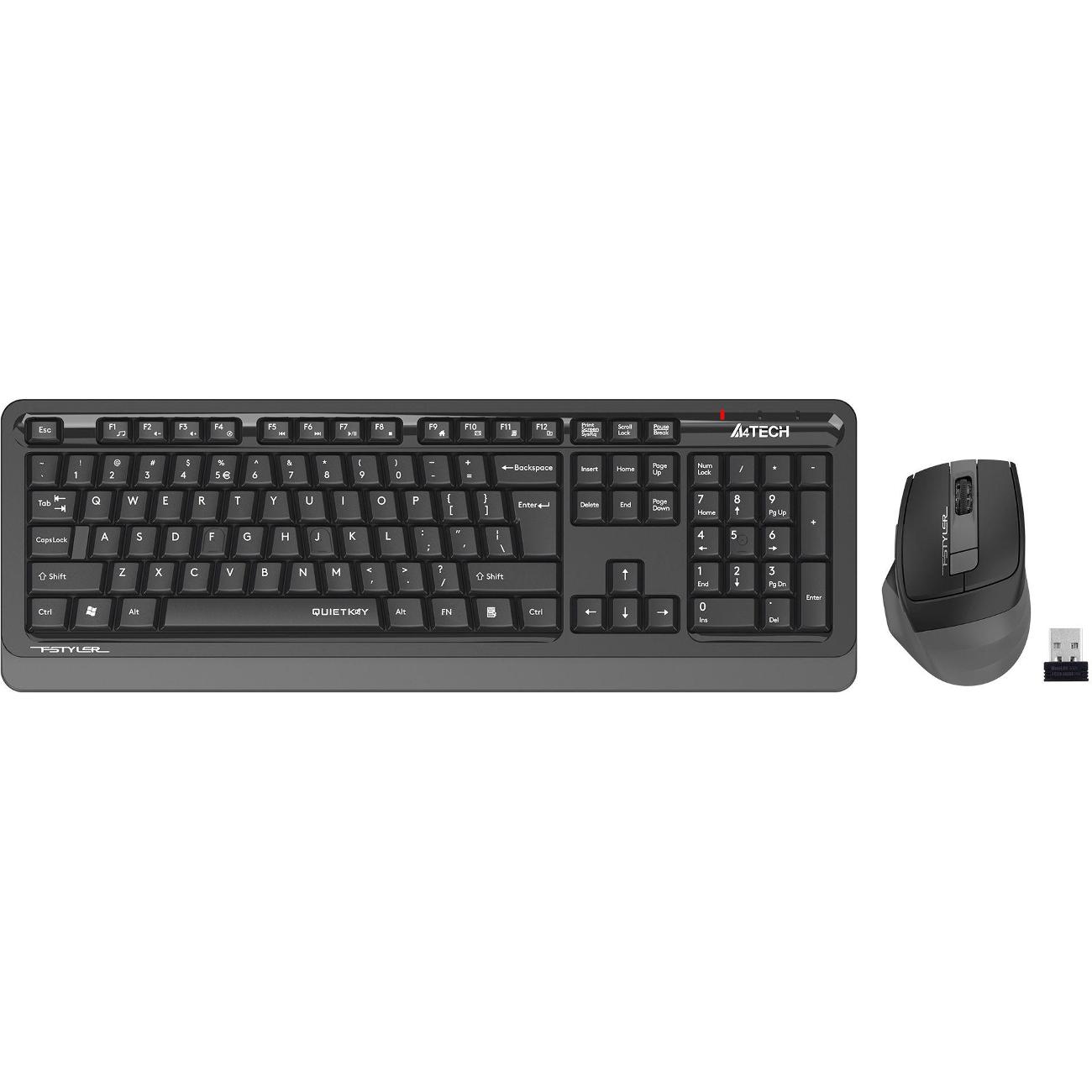 Комплект клавиатура+мышь A4Tech Fstyler FGS1035Q Black/Grey