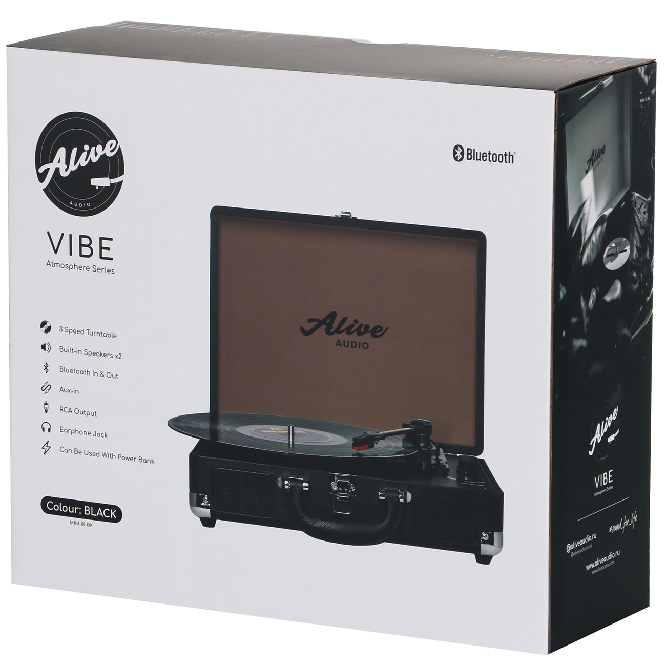 Купить Виниловый проигрыватель Alive Audio VIBE MIM-01-BK в каталоге  интернет магазина М.Видео по выгодной цене с доставкой, отзывы, фотографии  - Москва