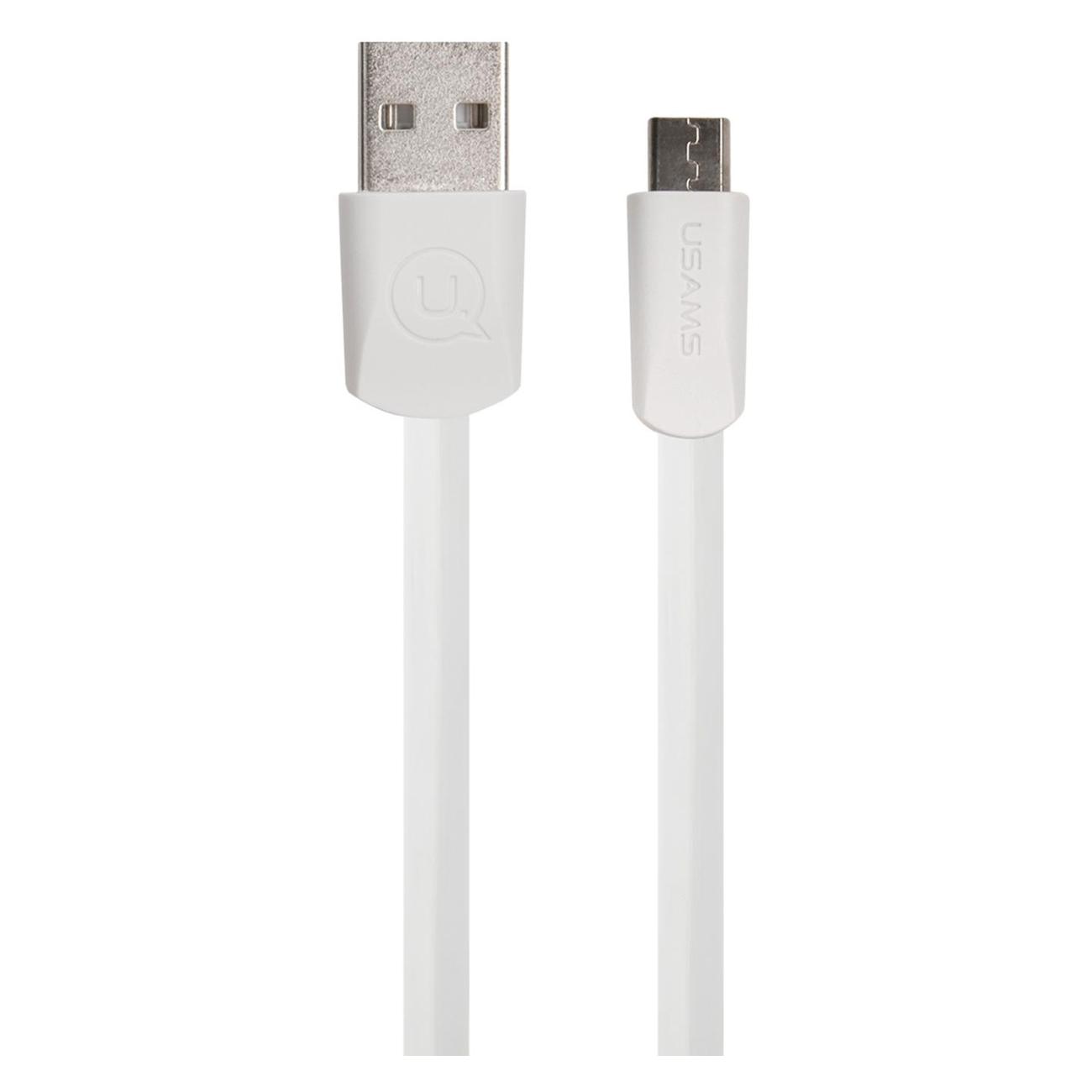 Изображение товара Кабель USB-A/micro USB Usams U2 1м белый для зарядки и данных Изображение товара Кабель USB-A/micro USB Usams U2 1м белый для зарядки и данных