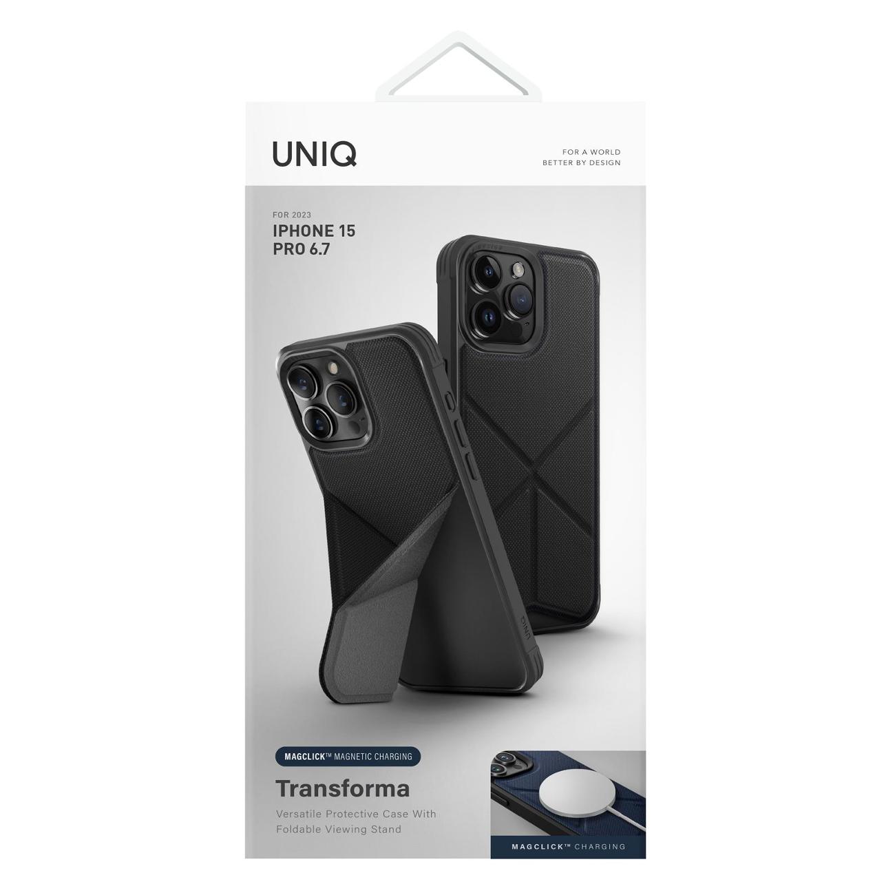 Купить Чехол Uniq iPhone 15 Pro Max Transforma MagSafe Black в каталоге  интернет магазина М.Видео по выгодной цене с доставкой, отзывы, фотографии  - Москва