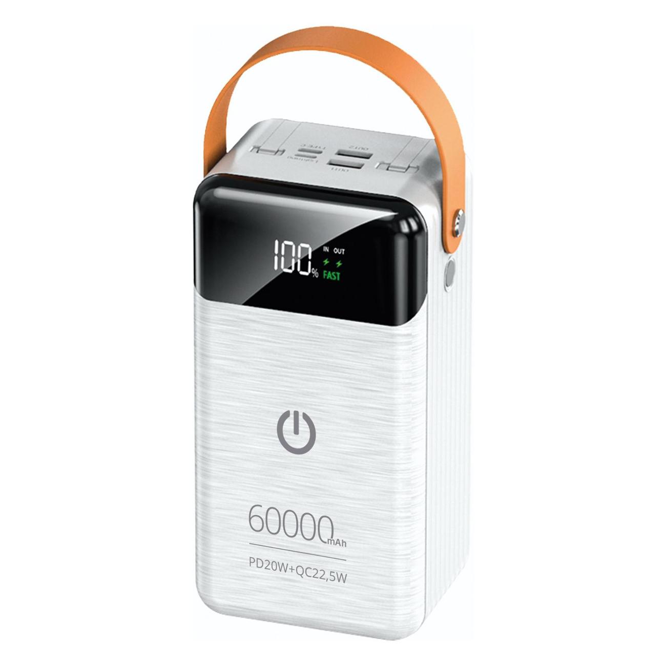 Изображение товара Внешний аккумулятор Perfeo Prodige 60000 mAh белый