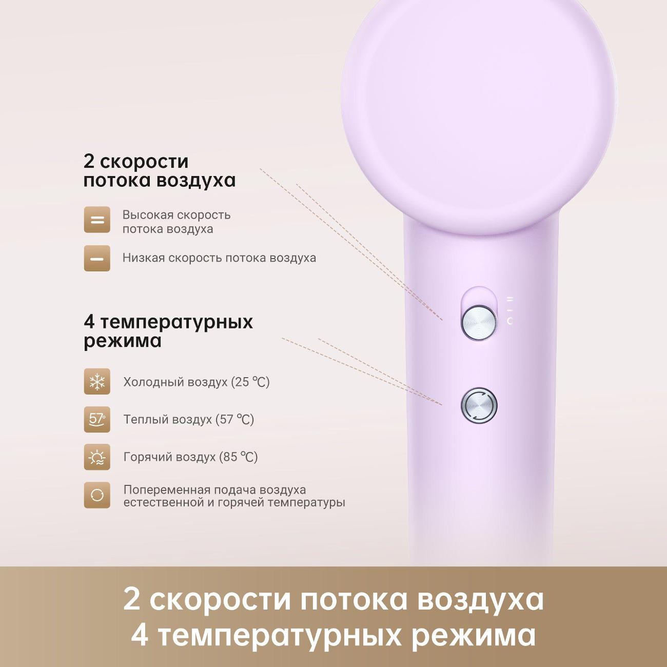 Купить Фен Dreame Hair Gleam AHD12A Lilac в каталоге интернет магазина  М.Видео по выгодной цене с доставкой, отзывы, фотографии - Москва