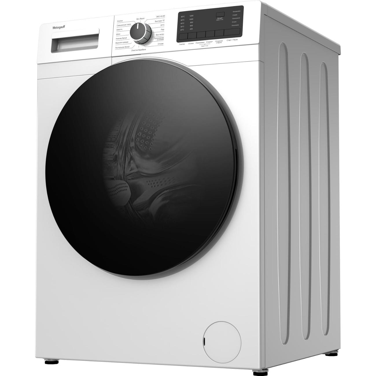 Купить Стиральная машина Weissgauff WM 61212 DC Inverter Steam в каталоге  интернет магазина М.Видео по выгодной цене с доставкой, отзывы, фотографии  - Москва