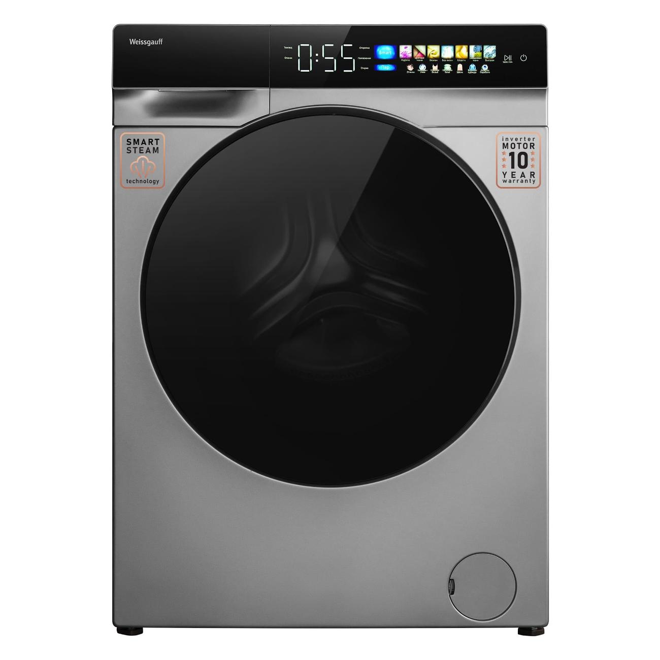 Изображение товара Стиральная машина Weissgauff WM 998 Full Touch DC Inverter Steam Silver
