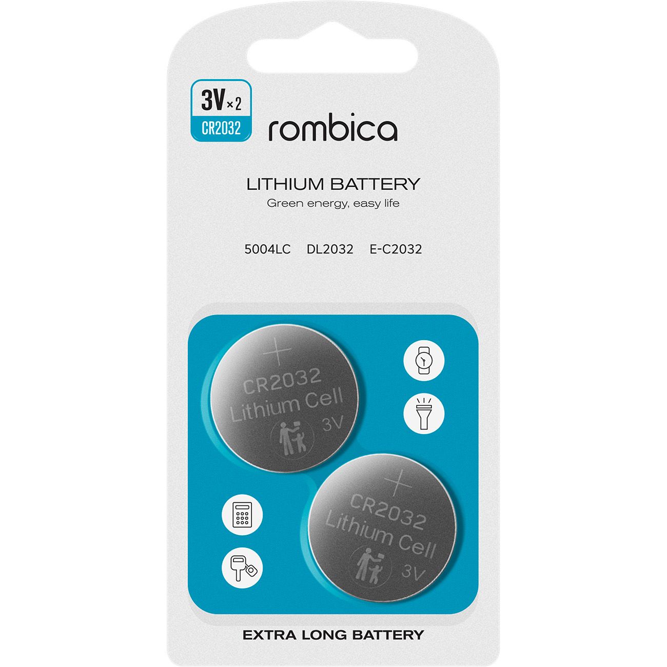 Изображение товара Батарея Rombica Lithium Battery CR2032 2 шт. (LB-2032A) Изображение товара Батарея Rombica Lithium Battery CR2032 2 шт. (LB-2032A)