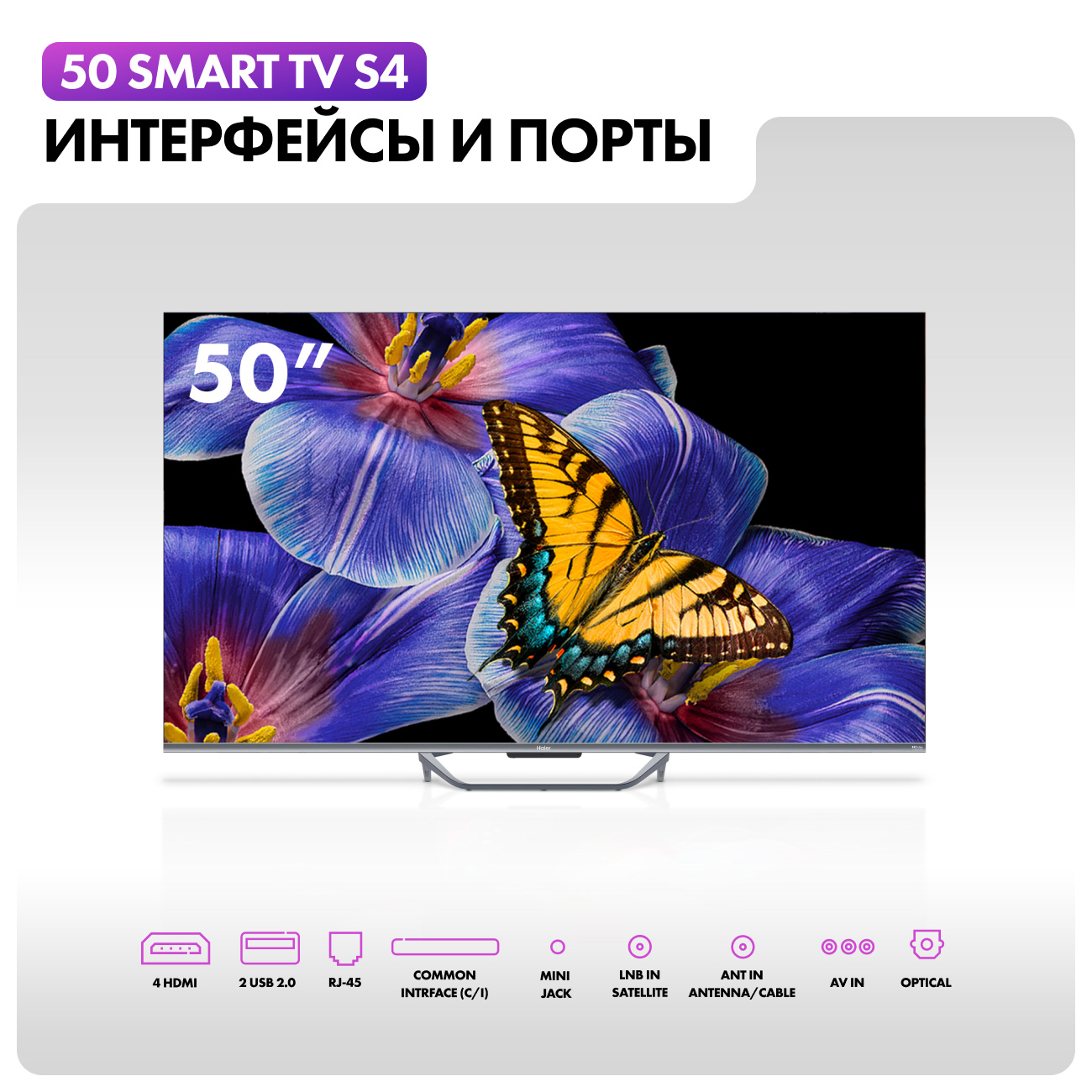 Купить Телевизор Haier 50 Smart TV S4 в каталоге интернет магазина М.Видео  по выгодной цене с доставкой, отзывы, фотографии - Москва