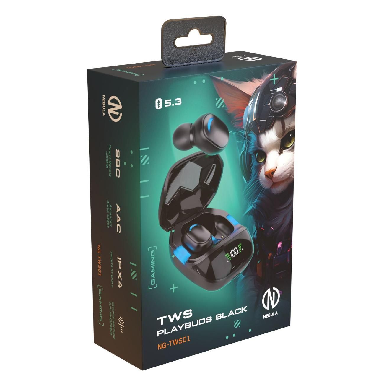 Наушники True Wireless игровые Nebula PLAYBUDS (NG-TWS01)