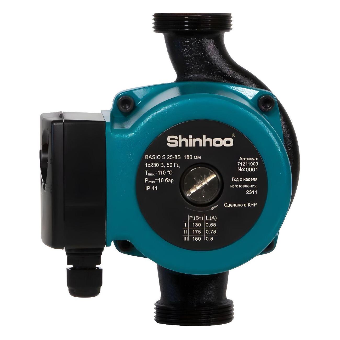 Изображение товара Насос циркуляционный Shinhoo BASIC S 32-8S 180 1x230V