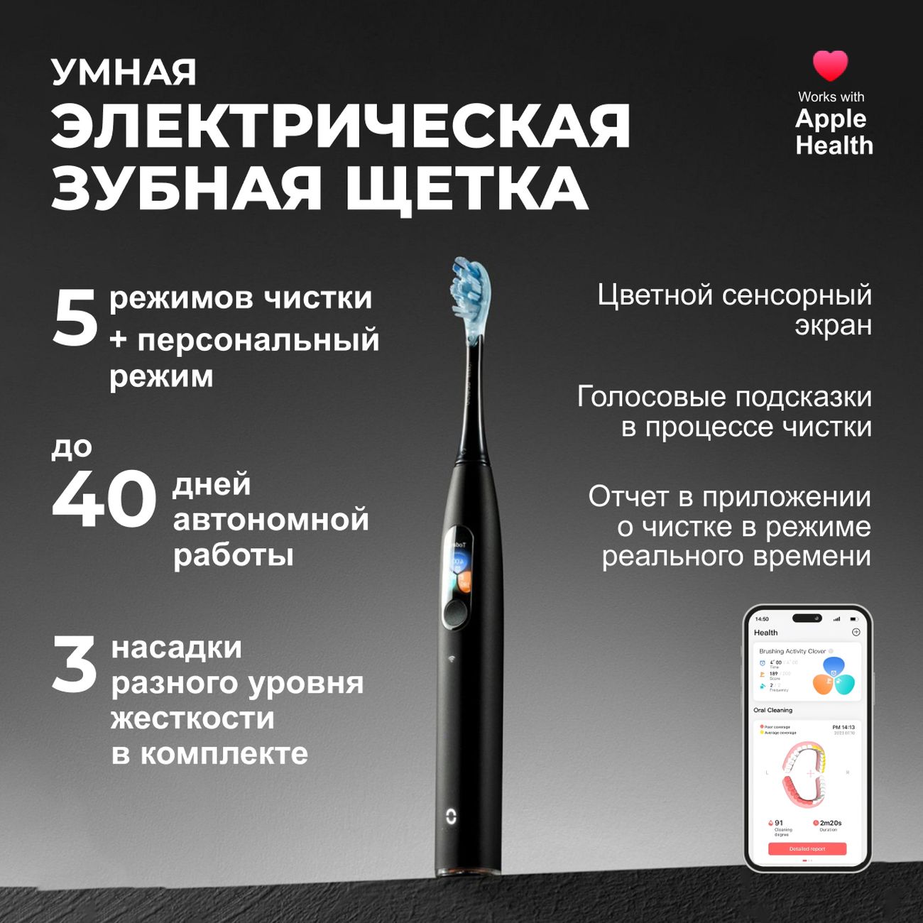 Купить Электрическая зубная щетка Oclean X Ultra S Black в каталоге  интернет магазина М.Видео по выгодной цене с доставкой, отзывы, фотографии  - Москва