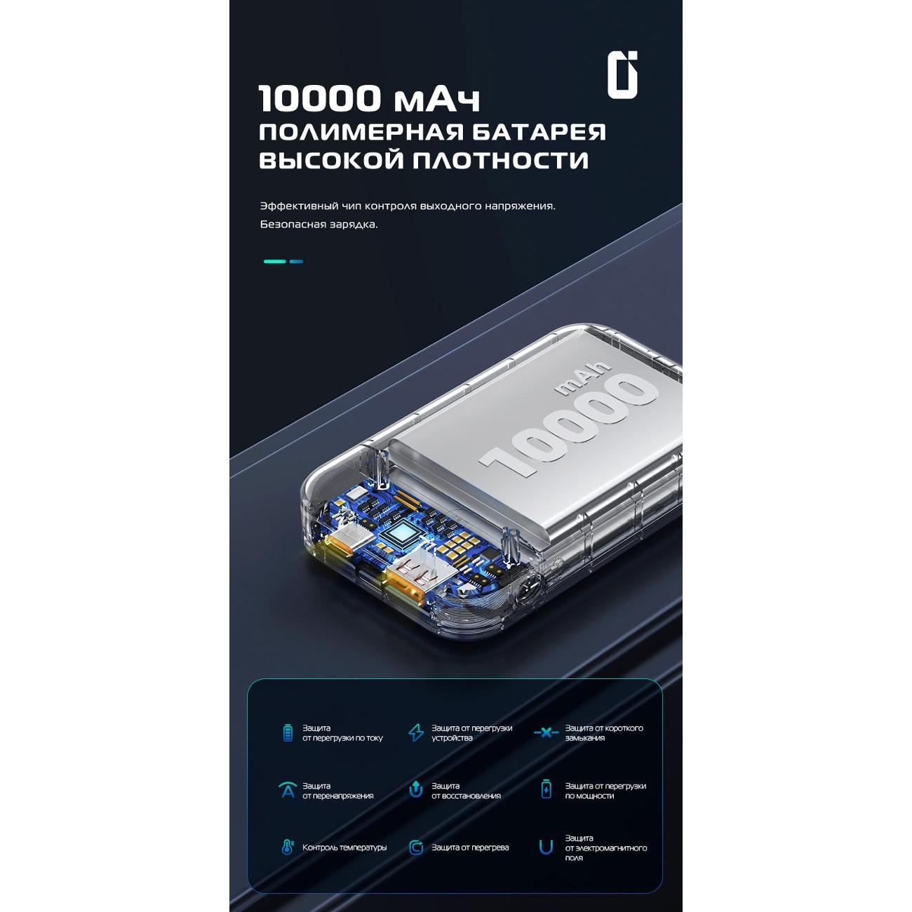 Купить Внешний аккумулятор Project Zero 10000mAh EXB-1 PPS 33W Blue  (PZ-EXB-1-33W-BL) в каталоге интернет магазина М.Видео по выгодной цене с  доставкой, отзывы, фотографии - Москва