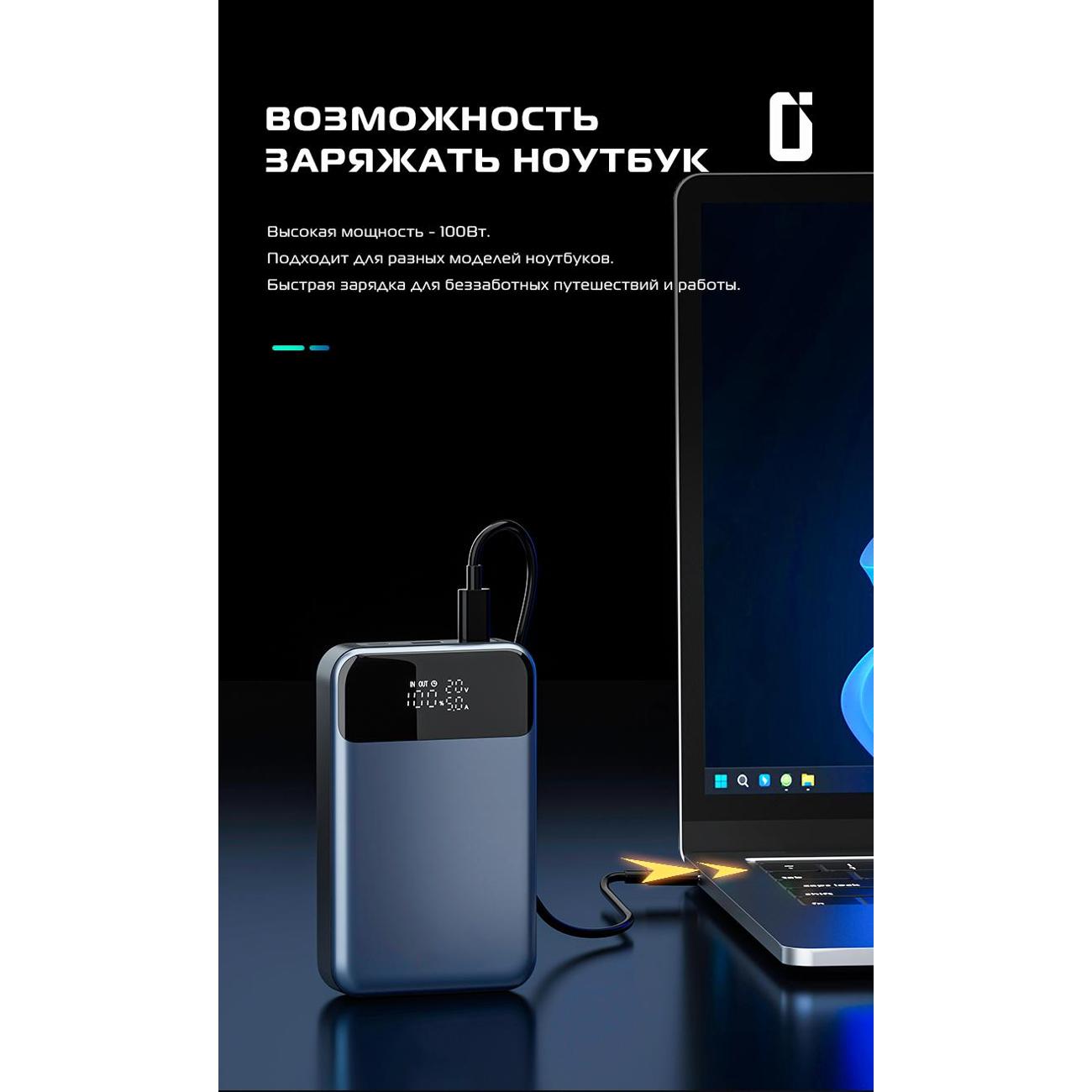 Купить Внешний аккумулятор Project Zero 20000mAh EXB-2 PD130W Blue  (PZ-EXB-2-130W-BL) в каталоге интернет магазина М.Видео по выгодной цене с  доставкой, отзывы, фотографии - Москва