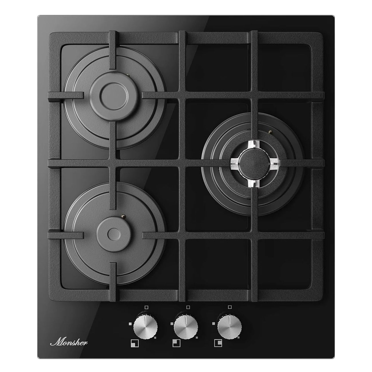 Изображение товара Встраиваемая газовая панель независимая Monsher MGG 45 Noir черная