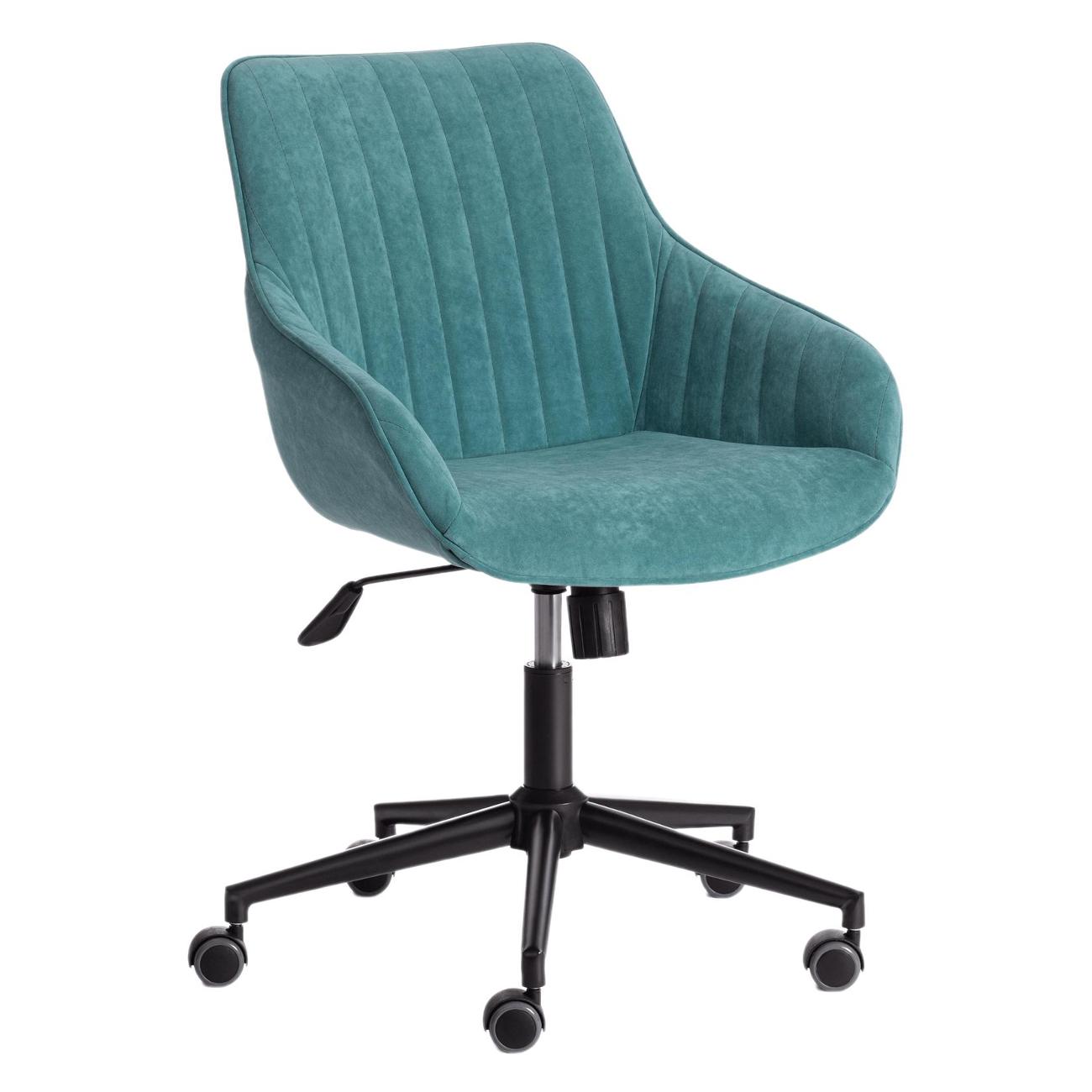 Изображение товара Кресло компьютерное Tetchair DUBLIN велюр Clermon, бирюзовый