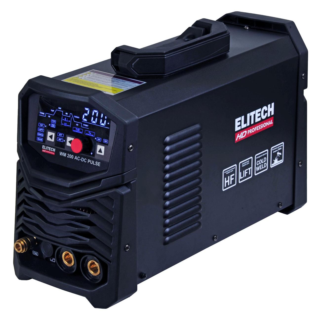 Изображение товара Сварочный аппарат, инвертор Elitech WM 200 AC-DC PULSE