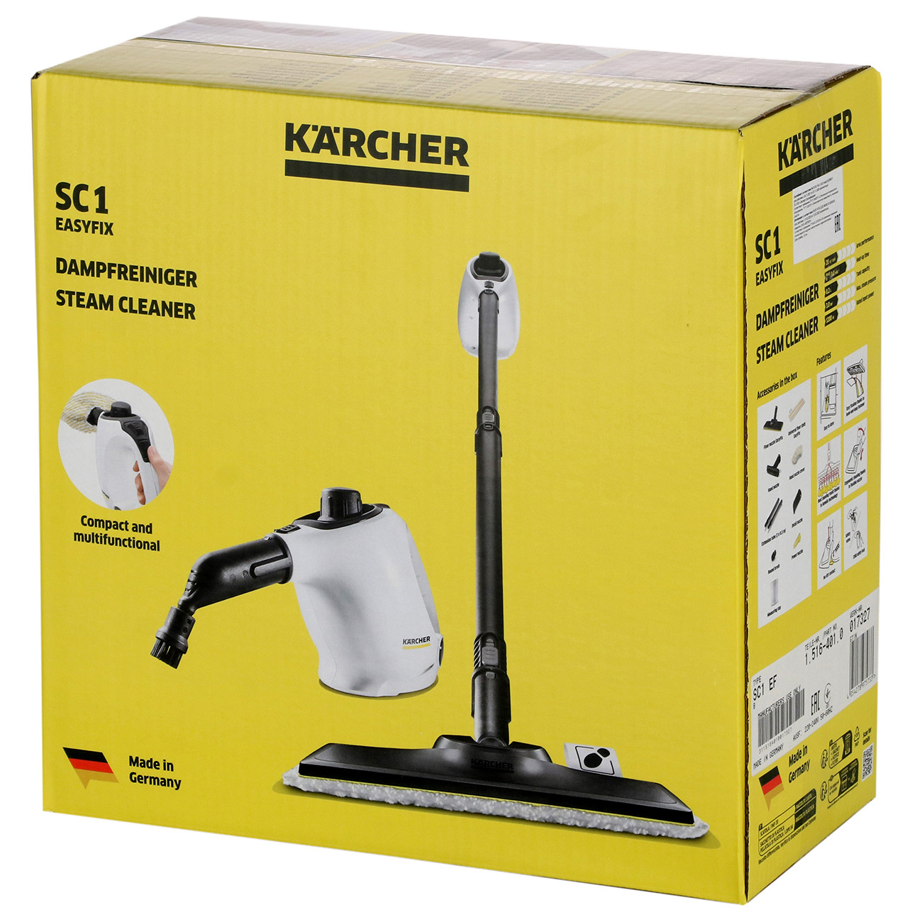 Купить Паровой очиститель Karcher SC 1 EasyFix EU (1.516-401.0) в каталоге  интернет магазина М.Видео по выгодной цене с доставкой, отзывы, фотографии  - Москва