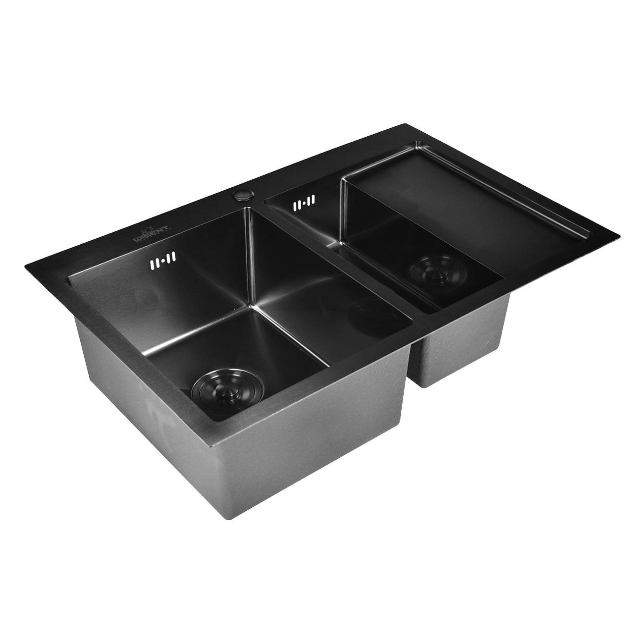 Изображение товара Мойка кухонная Wisent WS37851B-SL/WS-02-2B/W302644B