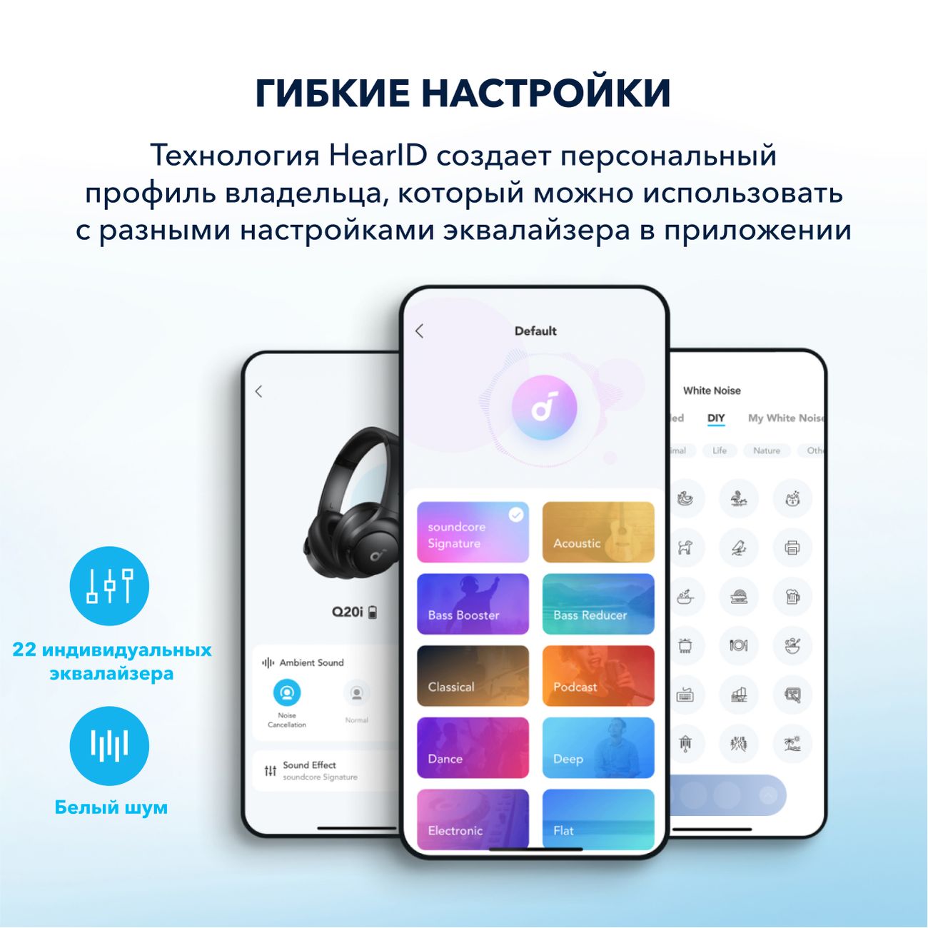 Купить Наушники накладные Bluetooth Soundcore Q20i Black (A3004G11) в  каталоге интернет магазина М.Видео по выгодной цене с доставкой, отзывы,  фотографии - Москва