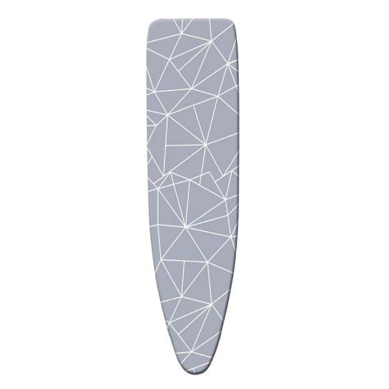 Изображение товара Чехол для гладильной доски с поролоном Anyday 130х55 см. Линии на сером