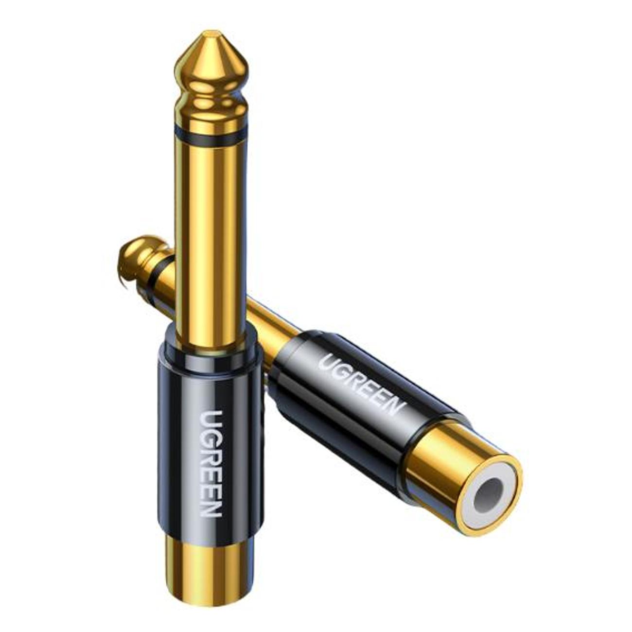 Изображение товара Переходник для кабеля uGreen AV169 (80731) 6.35mm Male to RCA Female