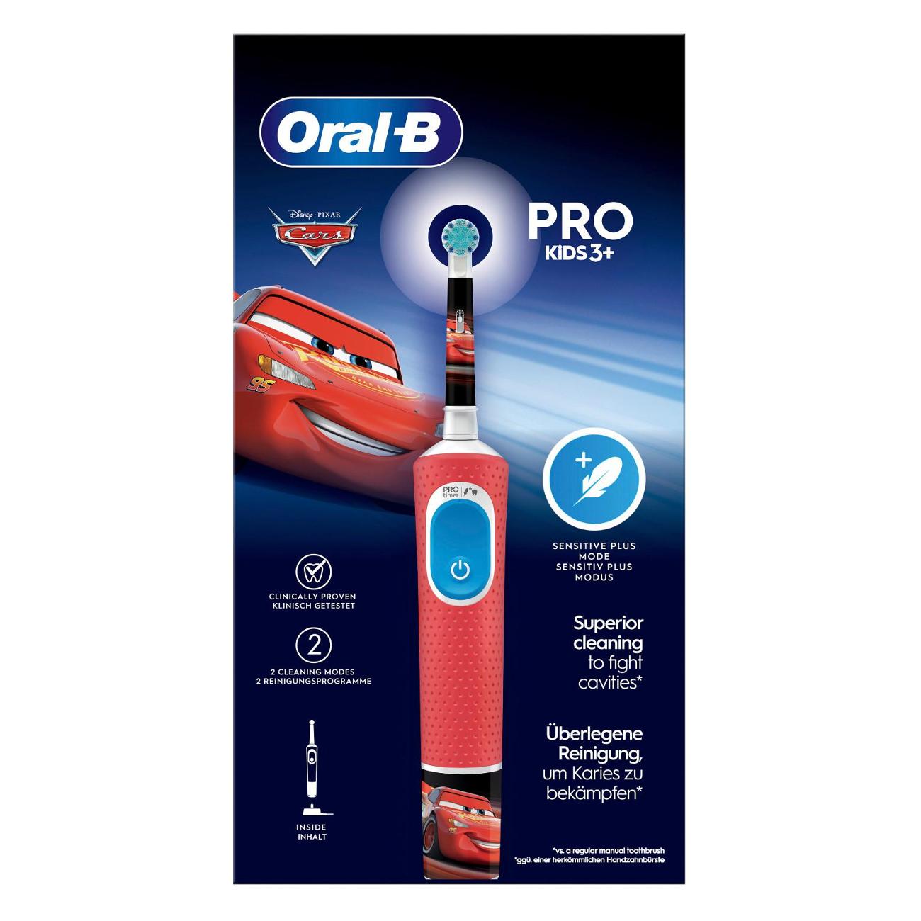 Купить Электрическая зубная щетка Oral-B Vitality Pro Kids Cars D103.413.2K  в каталоге интернет магазина М.Видео по выгодной цене с доставкой, отзывы,  фотографии - Москва