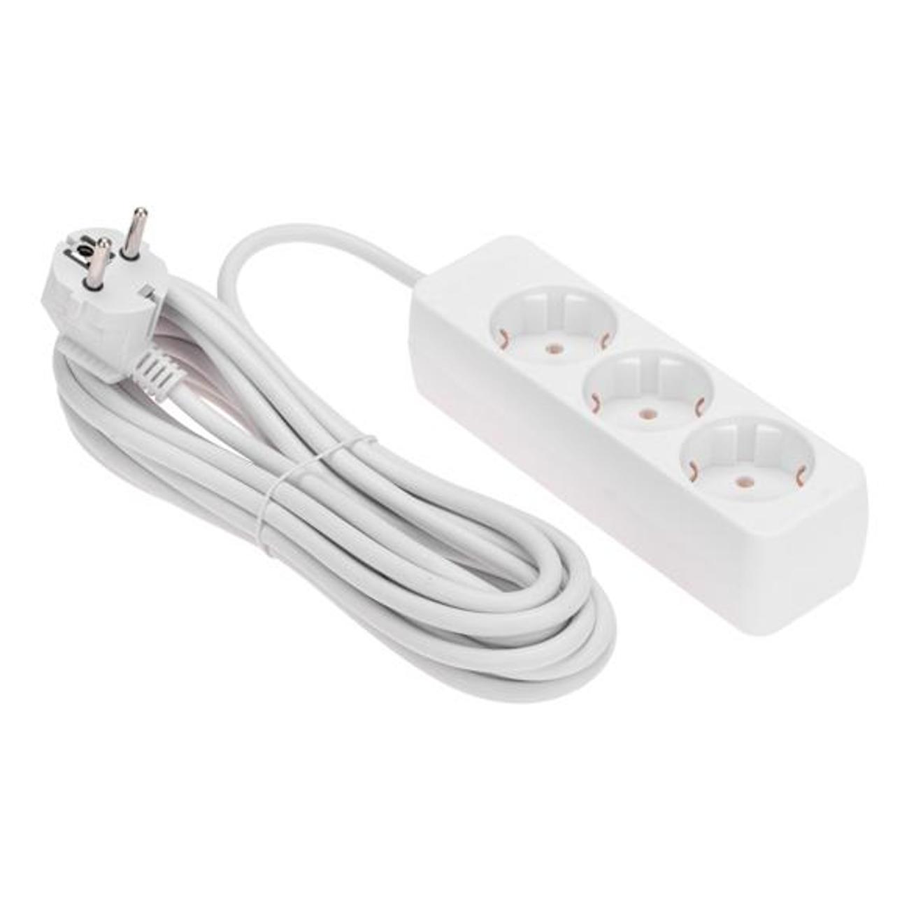 Изображение товара Удлинитель Proconnect 3 гнезда 5 м 1300 Вт с/з (13-4210)