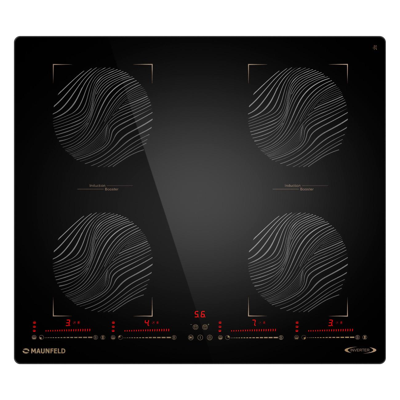 Изображение товара Встраиваемая индукционная панель независимая Maunfeld CVI594SB2BKF Inverter