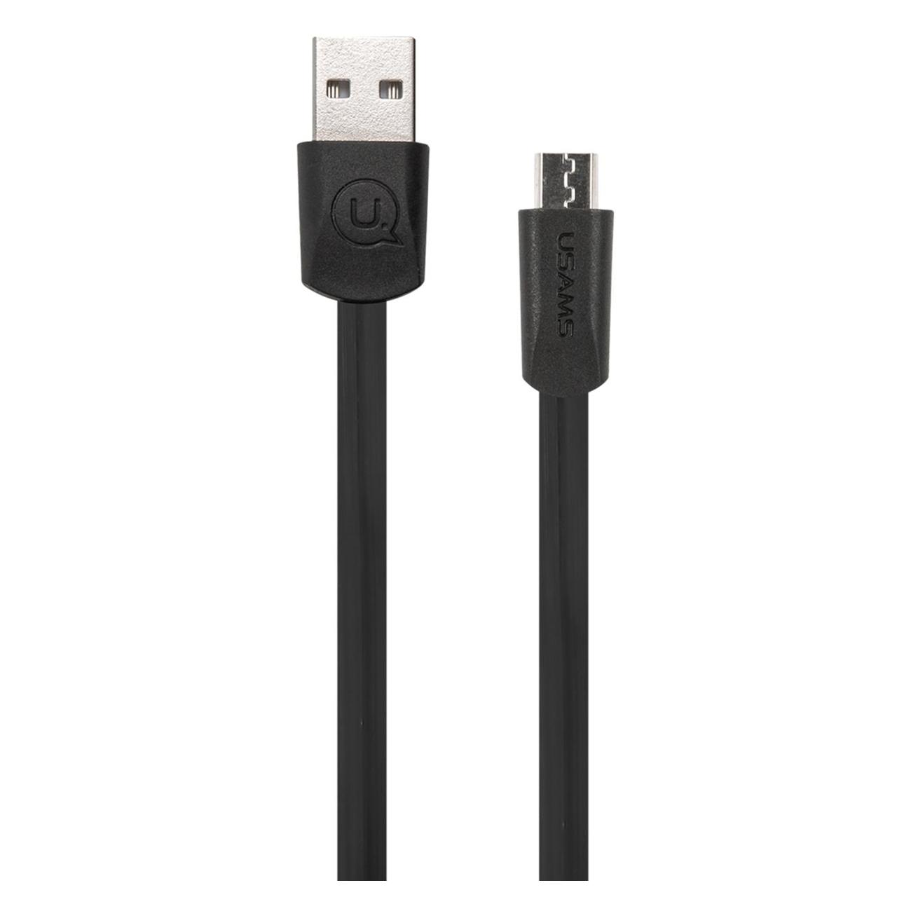 Изображение товара Кабель micro USB - USB Usams U2 Slim Black 1.2м для зарядки и передачи данных