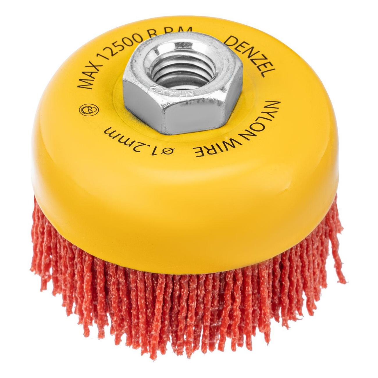 Изображение товара Щетка для УШМ Denzel чашка, 75 мм желтая