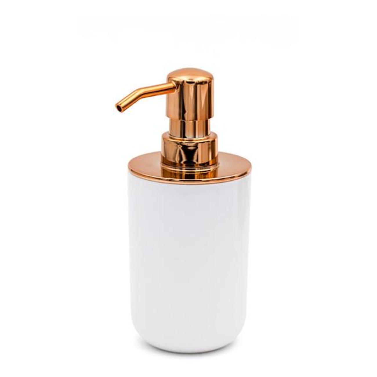 Изображение товара Дозатор для жидкого мыла RIDDER Alba белый/медь Изображение товара Дозатор для жидкого мыла RIDDER Alba белый/медь