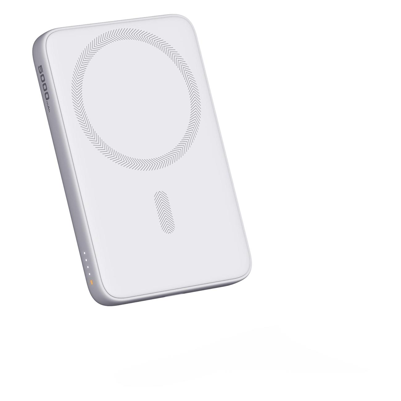 Изображение товара Внешний аккумулятор Aukey Magnetic 5000mah Qi 20W белый