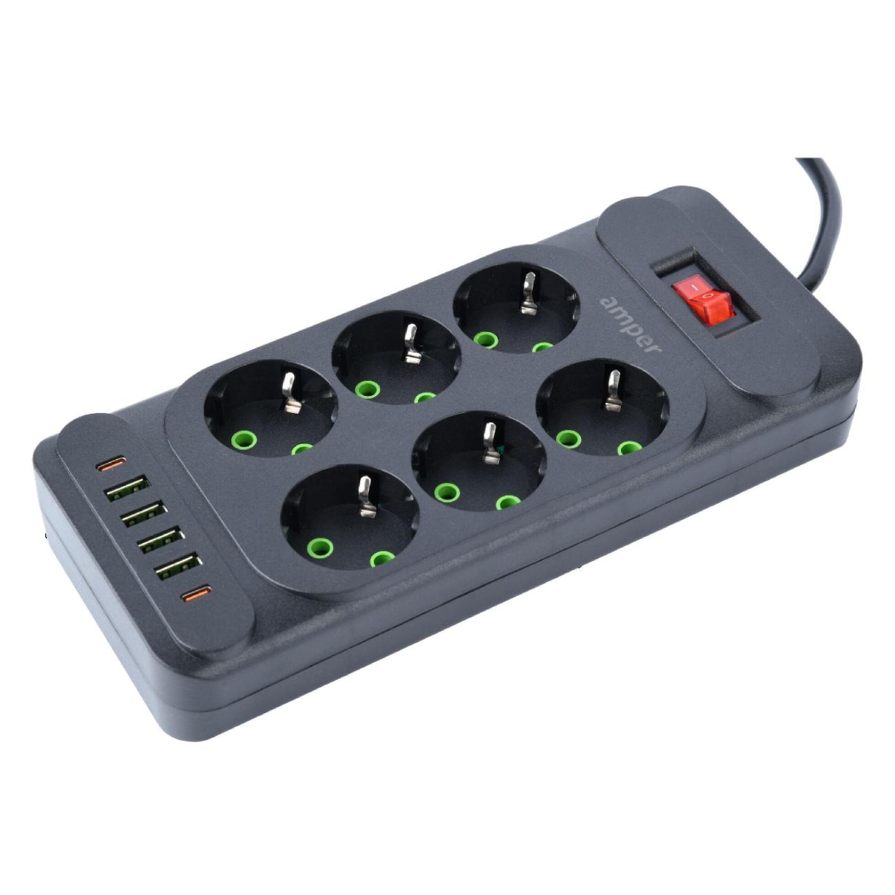 Изображение товара Удлинитель Amper JH-1076U-4B