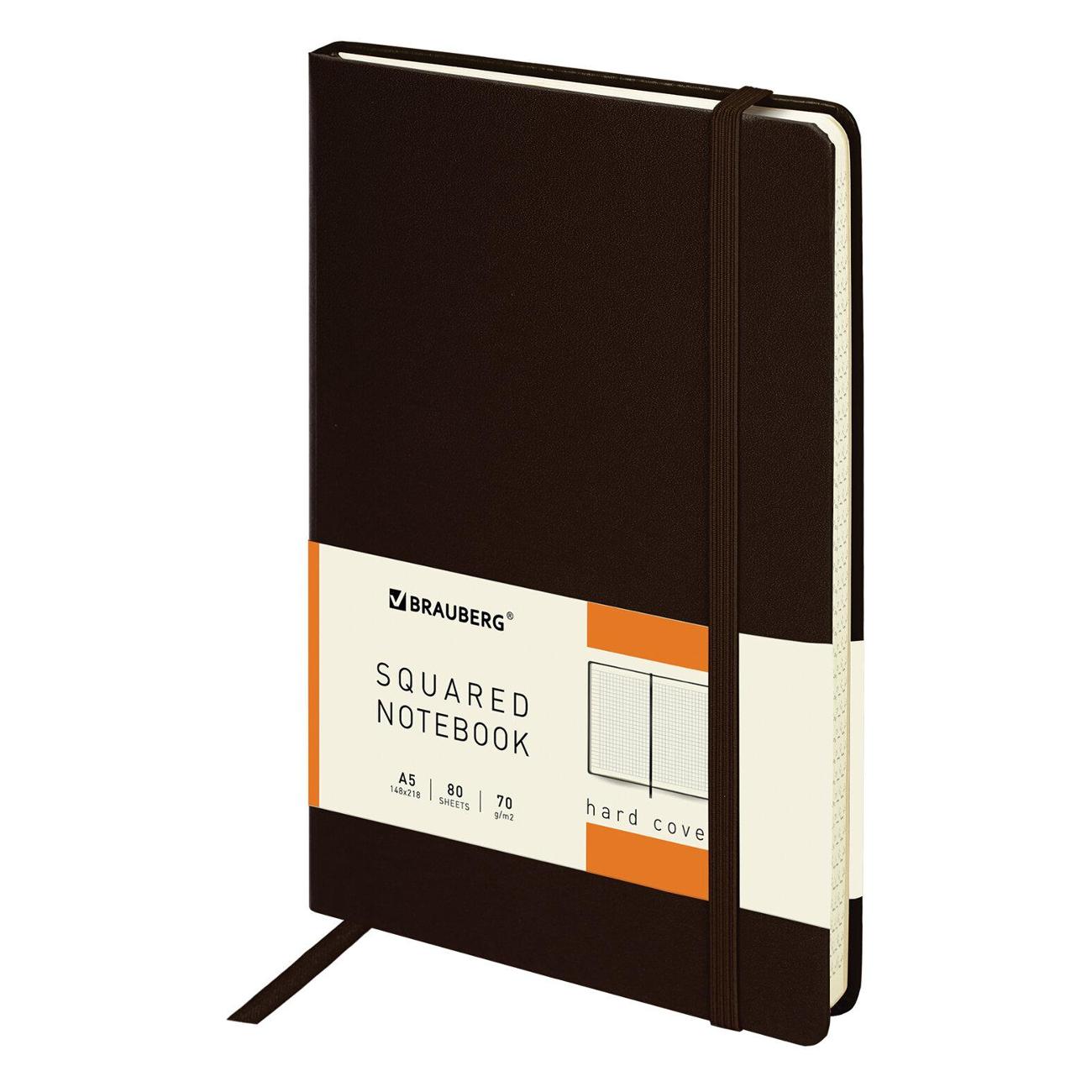 Изображение товара Блокнот А5 Brauberg Metropolis 80л коричневый 111586