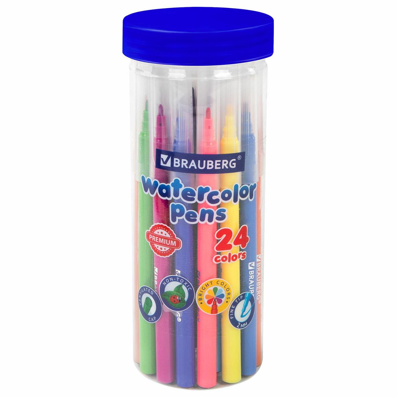 Изображение товара Фломастер Brauberg PREMIUM 24цв туба 152199