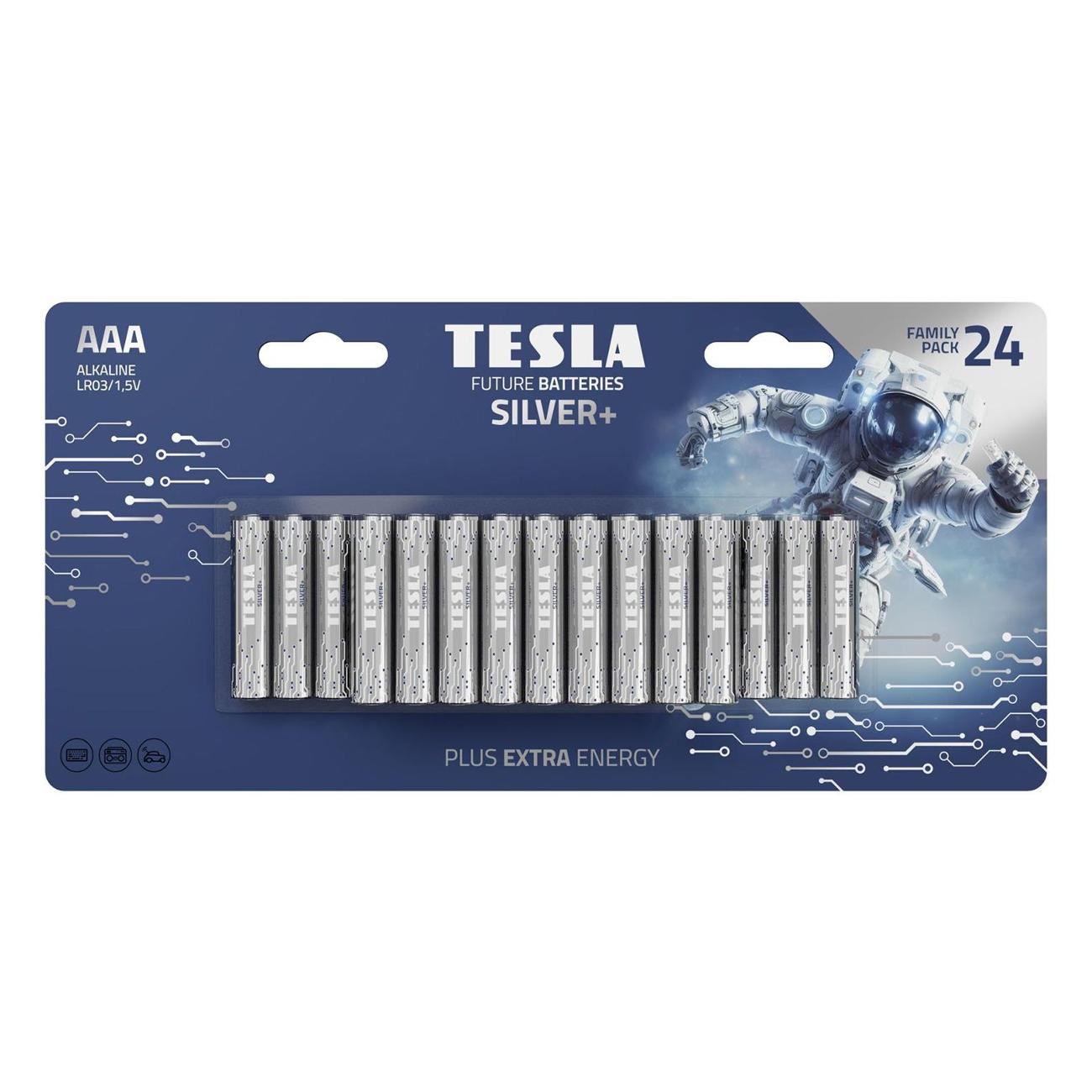 Изображение товара Батарейка алкалиновая (щелочная) Tesla AAA SILVER+ 140120