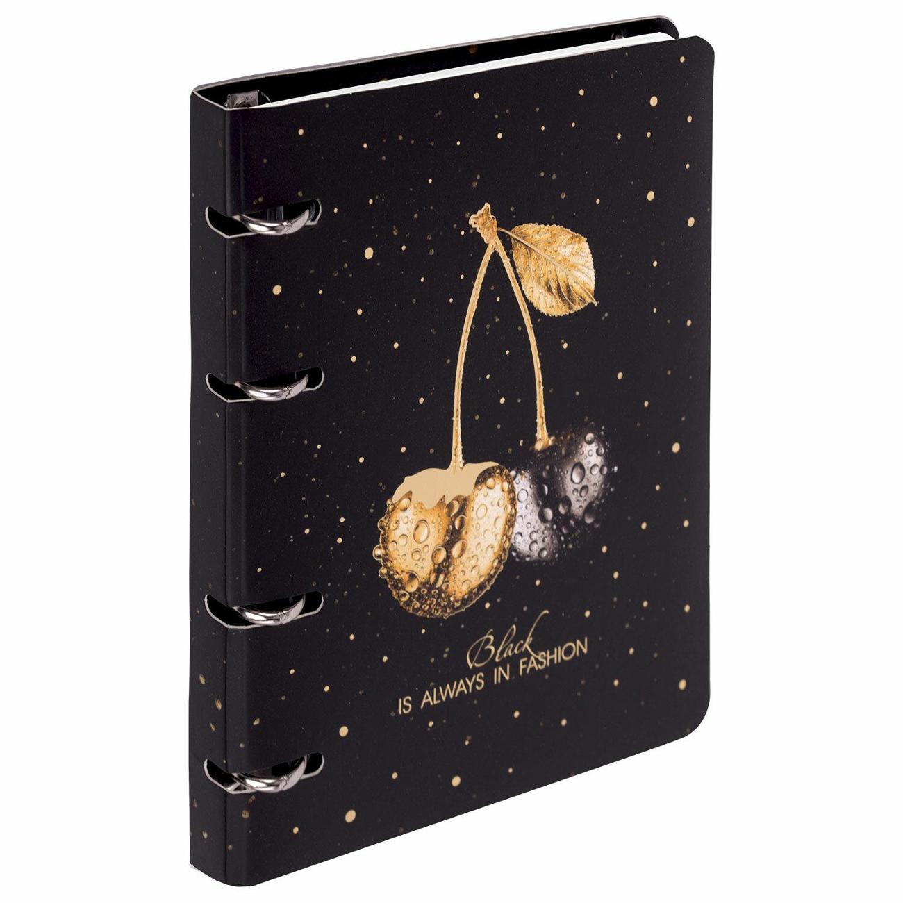 Изображение товара Тетрадь на кольцах 120 листов Brauberg 120л Черное золото 404735