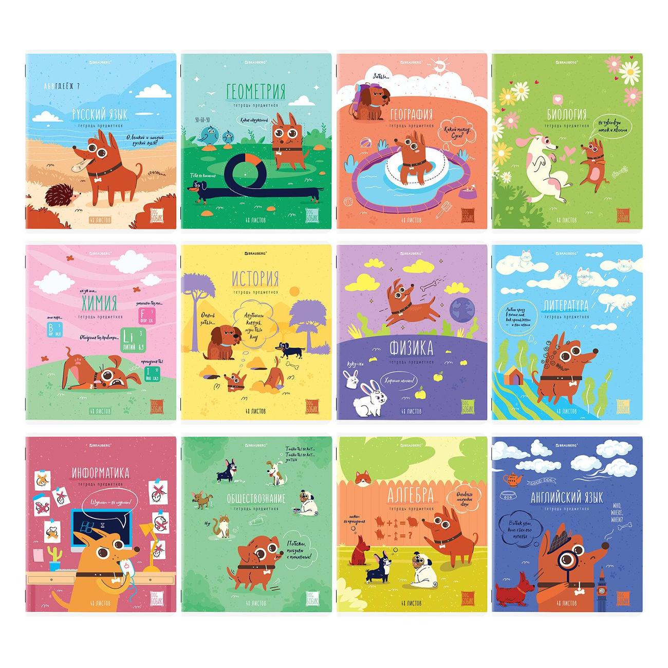 Изображение товара Тетрадь Brauberg 12шт DOG 404840