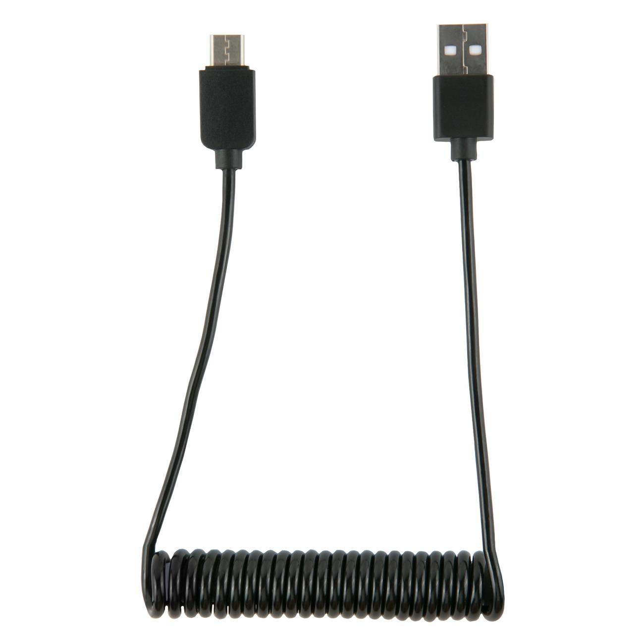 Изображение товара Кабель для смартфона, телефона Red Line Spiral USB - Type-C Black Изображение товара Кабель для смартфона, телефона Red Line Spiral USB - Type-C Black