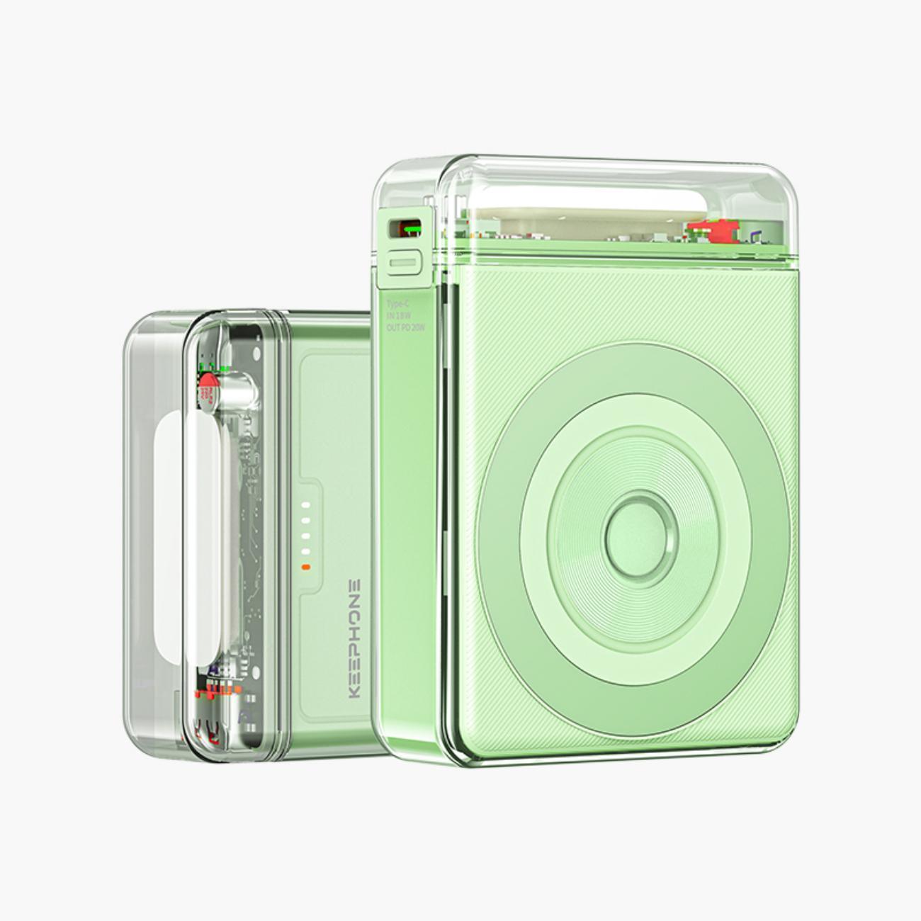 Изображение товара Внешний аккумулятор Keephone Nova Power MagSafe 10000 мАч зеленый