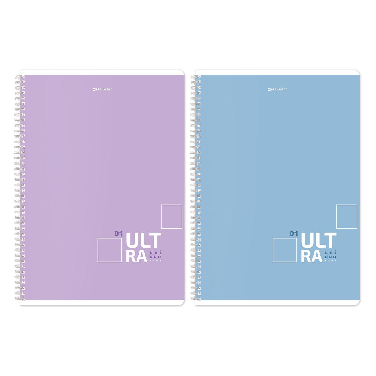 Изображение товара Тетрадь Brauberg ДЭК А4 96л 2шт UltraTone гребень 404883