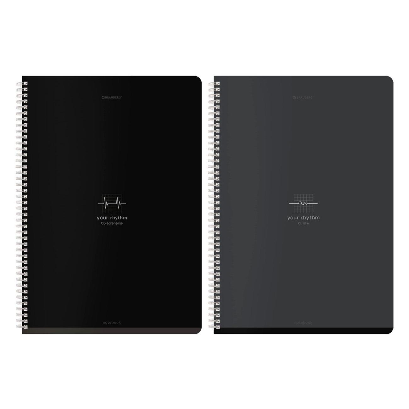 Изображение товара Тетрадь Brauberg ДЭК А4 96л 2шт Ритм гребень 404871