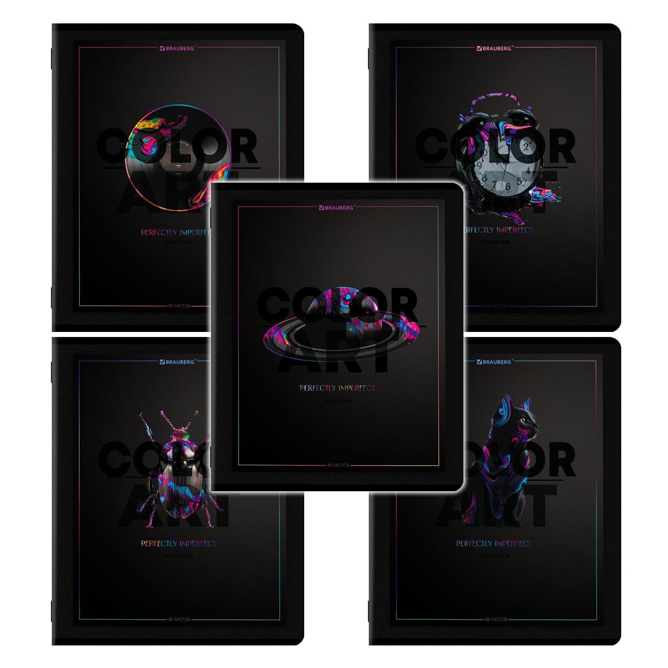 Изображение товара Тетрадь Brauberg ДЭК 48л 5шт Черный 404953